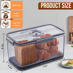 Bread Box Bread Boxes For Kitchen Counter Airtight, Time Recording Bread Storage Container With Lid, Bread Keeper For Homemade Bread, Toast, Bagel, Donut And Cookies, Grey