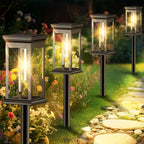 Solar Pathway Lights Outdoor Waterproof – 8 Pack Bright Solar Powered Garden Lights With Auto On/Off, Ip65 Led Landscape Lighting For Walkway Patio Lawn Yard Decor