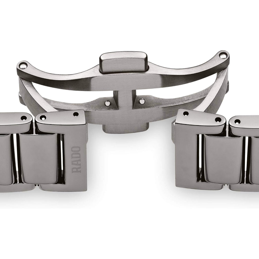 Rado - True Square Open Heart - Unisex Automatic Swiss Watch - 38Mm Square Blue Dial - High-Tech Ceramic Bracelet - R27083202