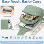 Anti Theft Sling Bag For Men & Women, Lightweight Puffer Rfid Crossbody Bag For Travel, Commuting & City Walking, Hands-Free Everyday Essentials Bag Green