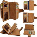 Womens Long Leather Wallet, RFID Blocking Leather Pocket Wallet Ladies Mini Purse with ID Window
