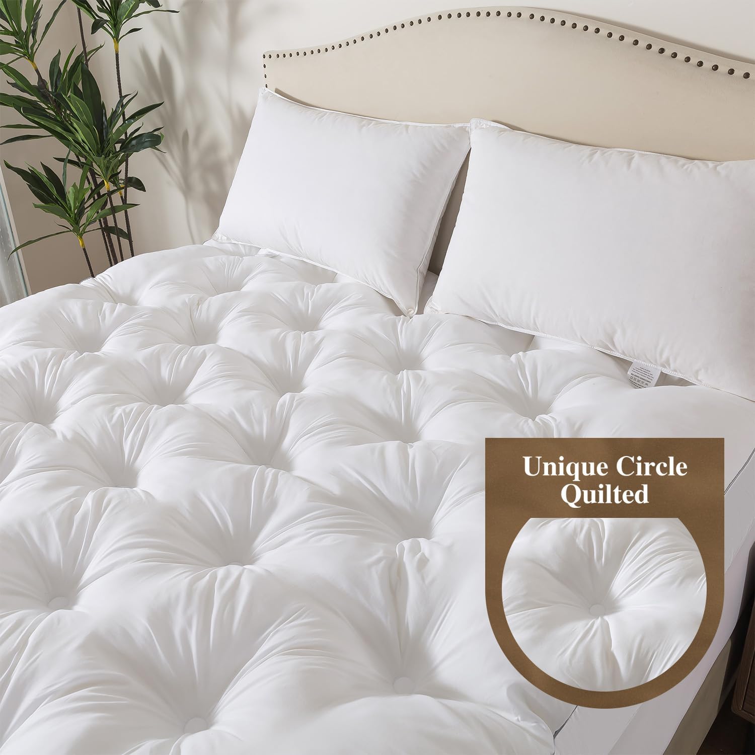 Whatsbedding 5 Inch Memory Foam Mattress Topper (Queen, 60X80),Deep Pocket