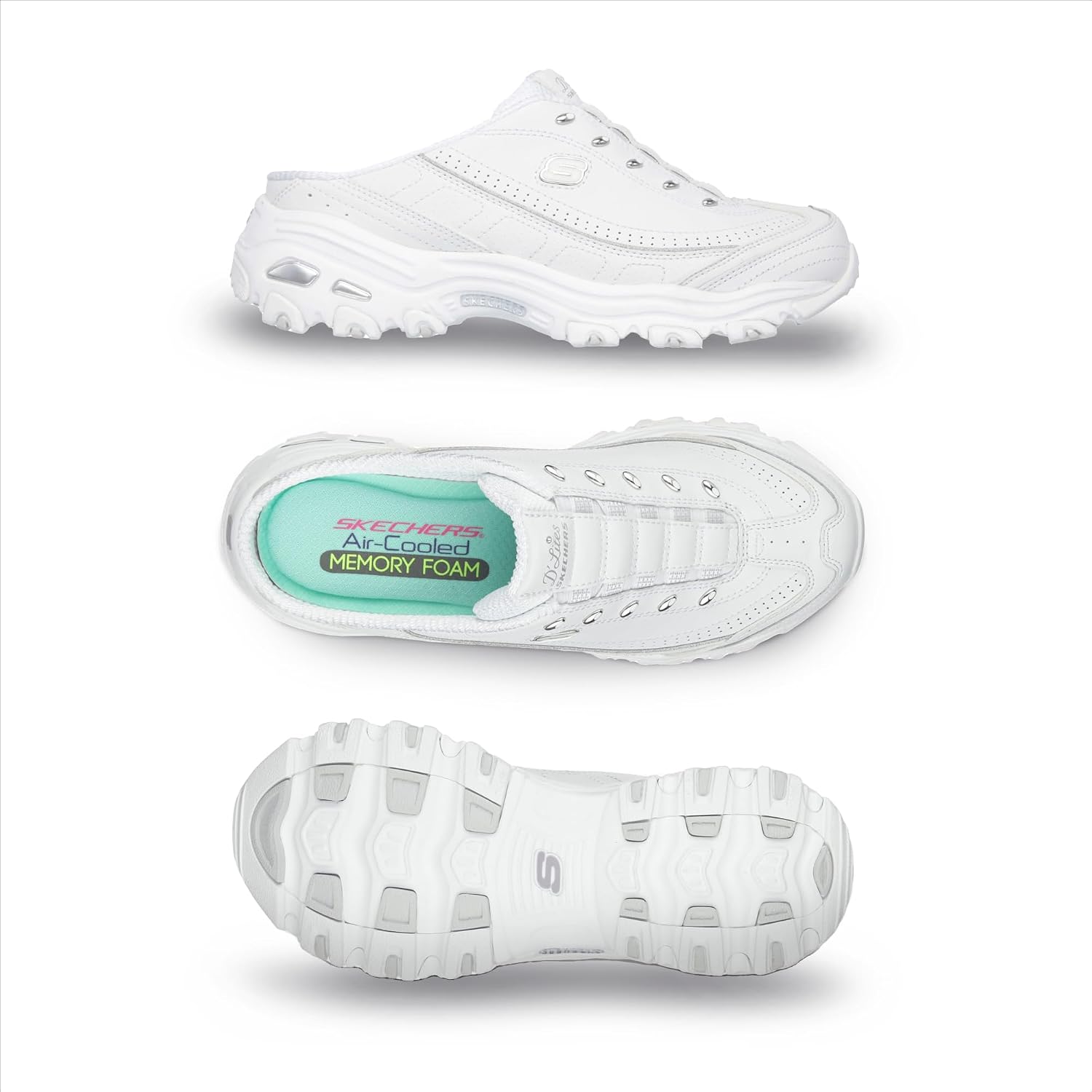 Skechers Women'S D'Lites Bright Sky Slip-On Sneaker