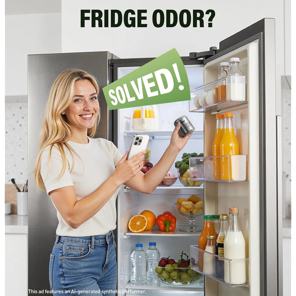 Fridge Deodorizer, Baking Soda Alternative For Refrigerator And Freezer, Long-Lasting Odor Eliminator For Smelly Fridge, Compact Kitchen Essential For Home, Apartment And Rv