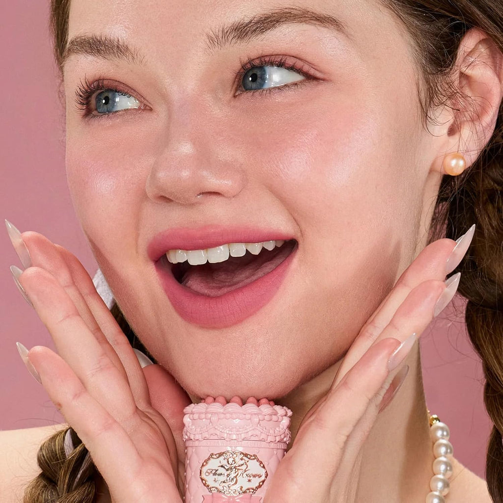 Flower Knows Strawberry Cupid Cake Lip Cream,Long Lasting Soft Pink Matte Lipstick,Hydrating Lip Stain,Transfer & Smudge-Proof Velvet Liquid Lipstick for Girls&Women,0.17 Fl Oz(V05 Pineberry)
