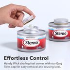Sterno Disposable Complete Chafing Dish Buffet Set, 6-Hour Chafer Fuel Wick, Food Warmers, Warming Trays, Lids & Serving Utensils