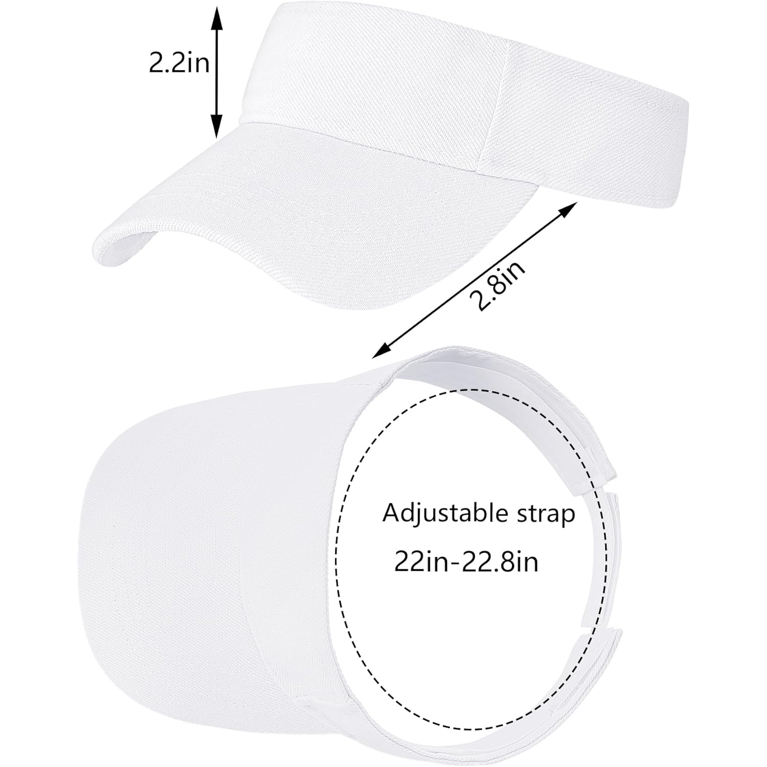 Marrywindix 2 Pieces of Sport Wear Athletic Visor Sun Sports Visor Hat Visor Adjustable Cap for Women and Men (One Size)