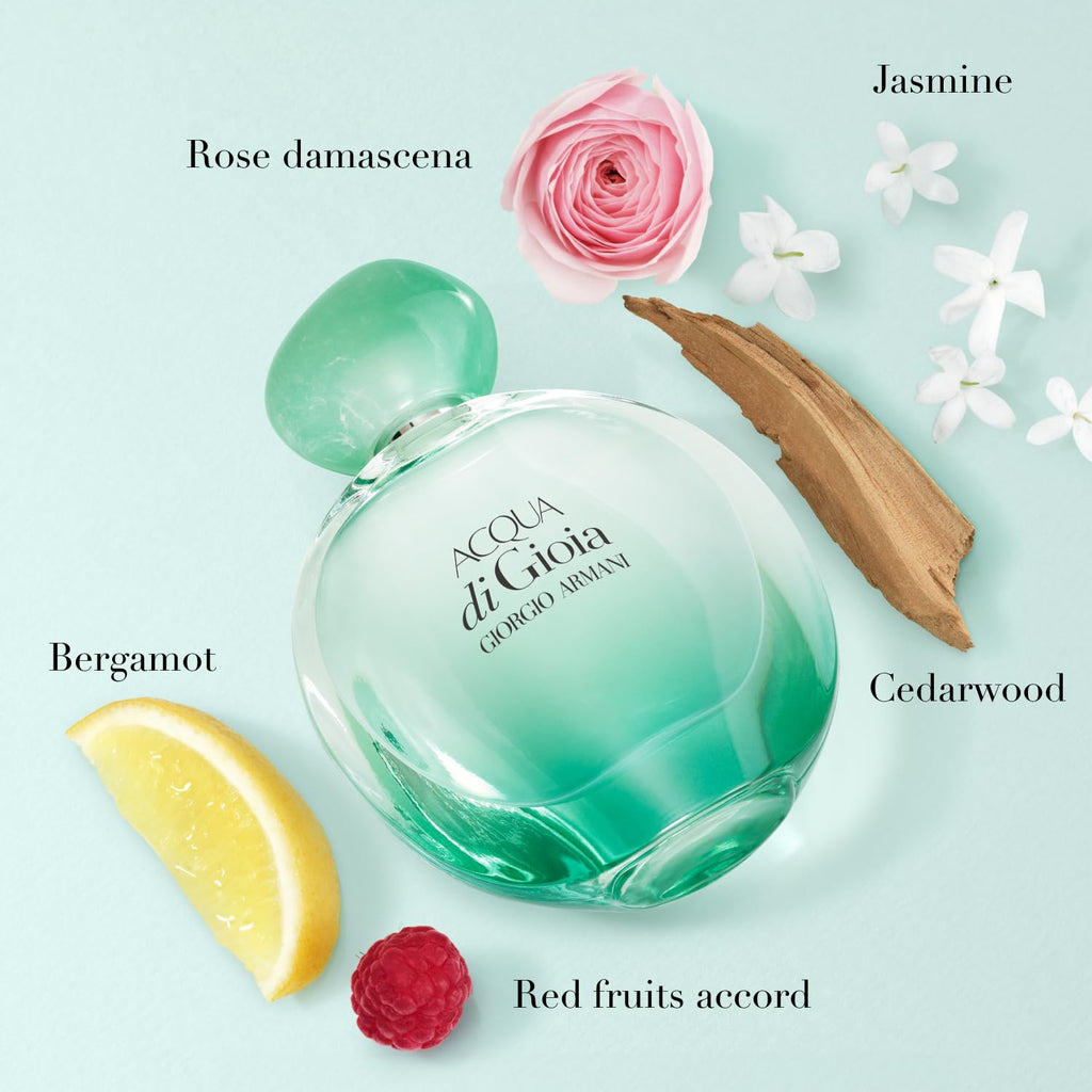 Armani Beauty - Acqua Di Gioia - Eau de Parfum Intense - Floral Citrus Women’s Fragrance - Bergamot & Red Fruits Accord, Jasmin, Cedarwood Notes