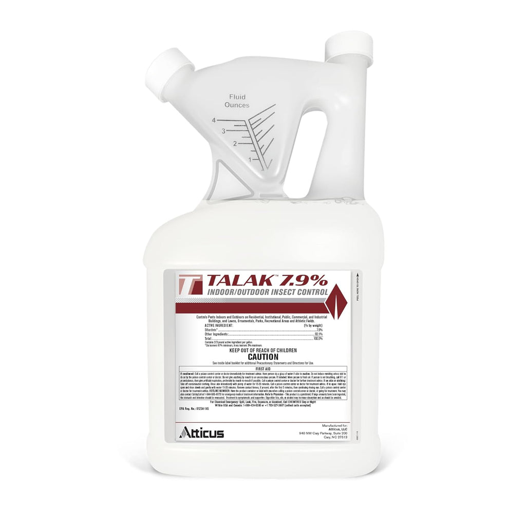 Atticus Talak 7.9% Indoor/Outdoor Bifenthrin Insecticide Concentrate (1Gal) | Control Ants, Mosquitoes, Cockroaches, Spiders, Armyworms, And 70+ More Pests, Measuring Made Easy With Tip 'N Measure Bottle