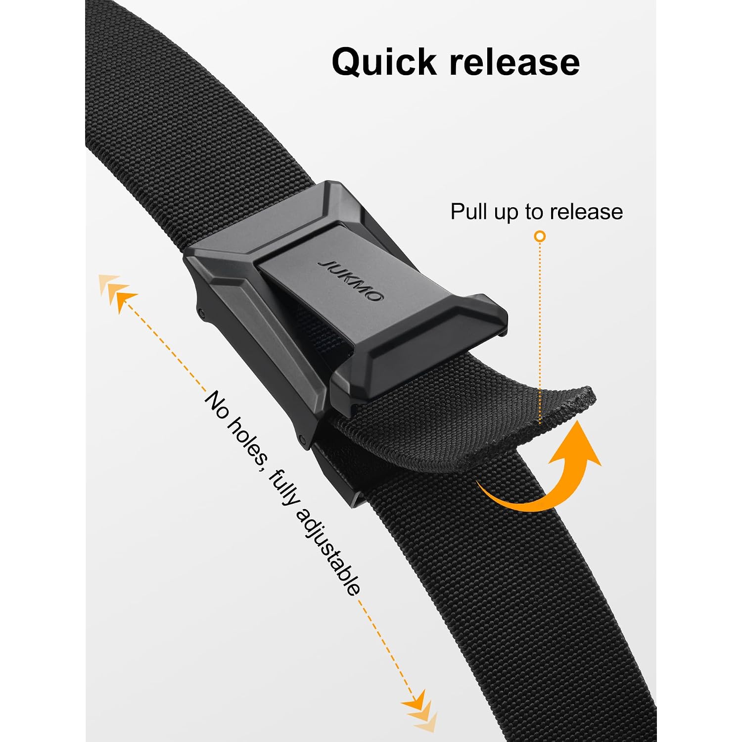 Jukmo Men'S Stretch Tactical Belt, 1.5" Elastic Nylon Web With Flip Buckle | Quick Release Belt For Military Work Rigger Hiking