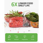 Syntus 11" X 150' Vacuum Sealer Bags For Food With Cutter, Vacuum Sealer Bags Roll Keeper Bpa-Free Heavy-Duty Commercial Grade For Food Storage, Meal Prep And Sous Vide