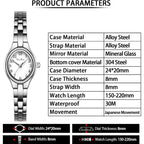 Diaofendi Small Gold Bracelet Watches Vintage Ladies Quartz Wrist Watches Stainless Steel Band,Waterproof.