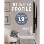 Sanus Tilting Tv Wall Mount Bracket For 37" To 80" Displays Up To 130Lbs- Universal Low Profile Design W/ 10 Degree Tilt - Premium Tv Mount Perfect For Oled & Qled