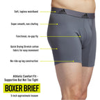 Adidas Men'S Performance Stretch Cotton Boxer Briefs, Men'S Underwear Boxer Brief, Soft Stretch, Superior Comfort, 3-Pack
