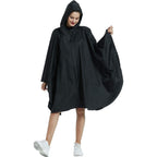 Rain Poncho Jacket Coat Hooded Zipper Style For Women/Men/Adult With Pocket