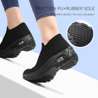 Stq Walking Shoes Women Slip On Sneakers Non Slip Work Arch Support Tennis Plantar Fasciitis Orthopedic Breathable Mesh Comfortable Ladies Nursing