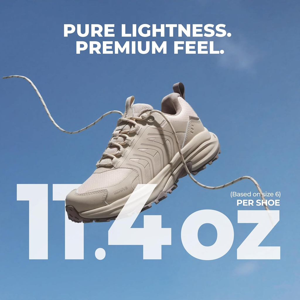 Nortiv 8 Women'S Waterproof Hiking Shoes Lightweight Travel For Walking All Day Comfort Non-Slip Outdoor Trekking Camping Climbing Fashion Sneakers Armadillo Fieldlite