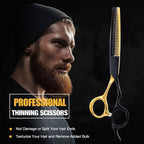 Jason 6'' Hair Thinning Scissors Professional Blending Shears Japanese Stainless Steel Texturizing Scissor Salon Home Shear For Men Women