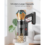 Cordless Vacuum Cleaner, 60Kpa 650W Stick Vacuum With Hurricane Mode, 70-Min Runtime, Anti-Tangle Brush, Self-Standing, Led Display, Cordless Vacuum For Pet Hair, Carpet & Hard Floor, Car