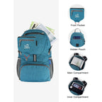 Waterfly Small Lightweight Packable Backpack: 20L Hiking Daypack Man Woman | 20L,Recycled Nylon Material,Multi-Compartment Storage,Water-Resistant,Everyday Carry,Ultra Light Foldable Travel Day Pack