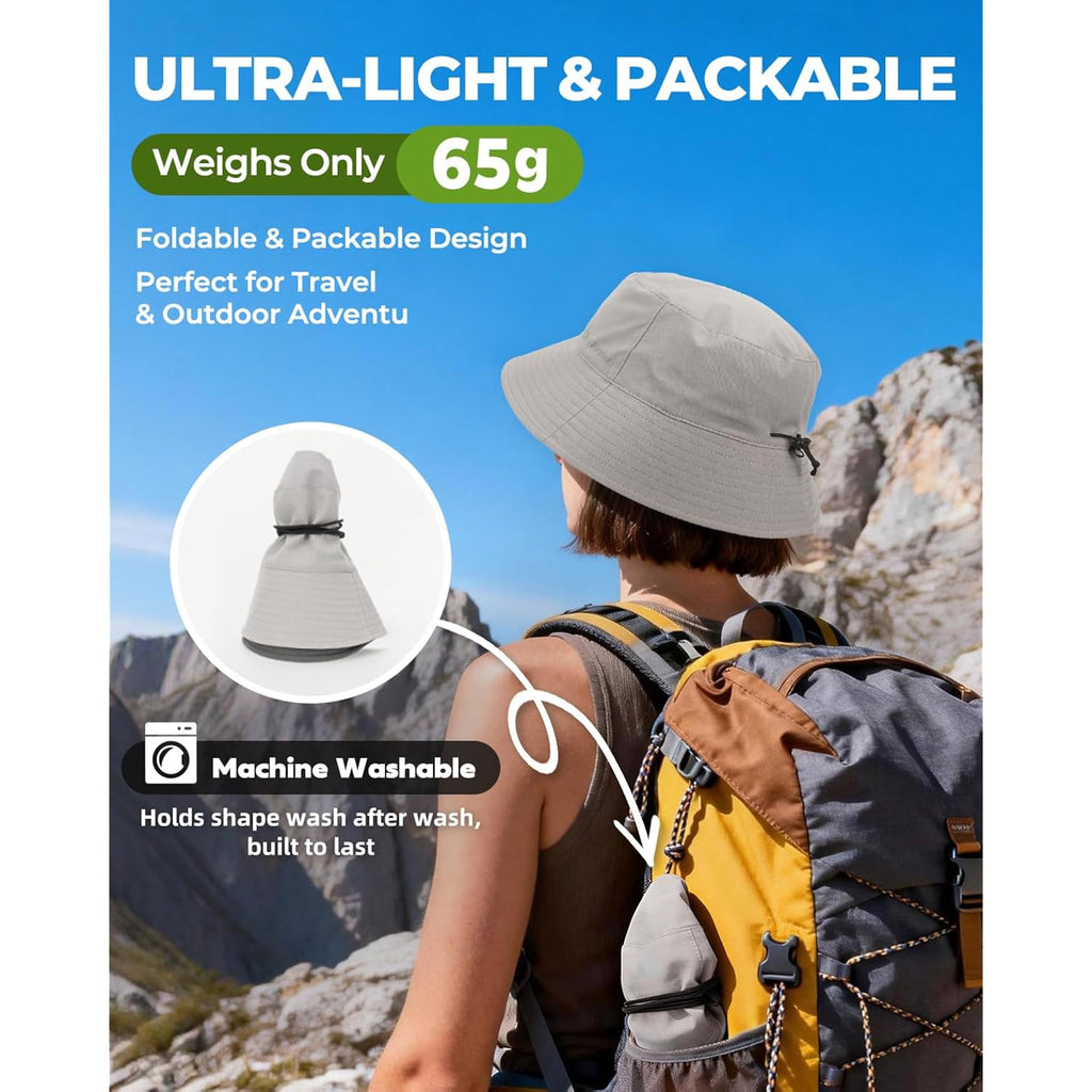 Cooling Bucket Hat For Women Men,Lightweight Wide Brim Sun Hat For Beach,Golf, Fishing,Moisture-Wicking&Foldable