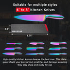 WELLSTAR Knife Edge Guards 8 Inch, Universal Blade Covers, BPA Free ABS Protective Blade Sheaths, Non-Scratch Felt Lining Kitchen Knives Covers (Knives not included)