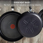 T-Fal Ultimate Hard Anodized Nonstick Fry Pan Set 3 Piece: 8, 10.25, & 12 Inch, Oven Broiler Safe 400F, Kitchen Cookware Set, Pots and Pans Set Non Stick, Frying Pans, Skillets, Dishwasher Safe, Onyx