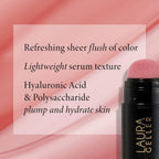 Laura Geller New York Serum Blush Tint, Lightweight Liquid Blush For Cheeks, Weightless Watercolor Sheer Finish, Practical Pink