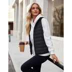Women'S Quilted Puffer Vest Lightweight Sleeveless Puffy Jacket | Padded Gilet Outerwear,Warm,Wind,Moisture-Resistant,Stand Collar,Zip-Up,Inner Pockets,Winter,Casual,Outdoor