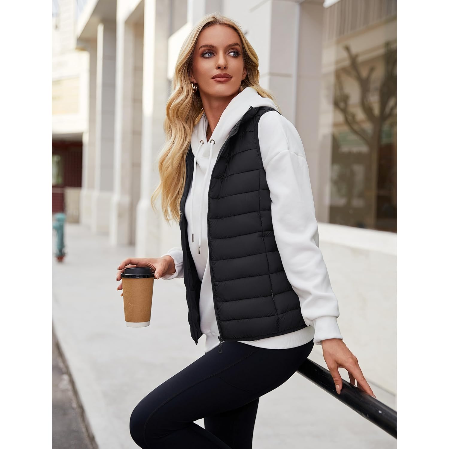 Women'S Quilted Puffer Vest Lightweight Sleeveless Puffy Jacket | Padded Gilet Outerwear,Warm,Wind,Moisture-Resistant,Stand Collar,Zip-Up,Inner Pockets,Winter,Casual,Outdoor