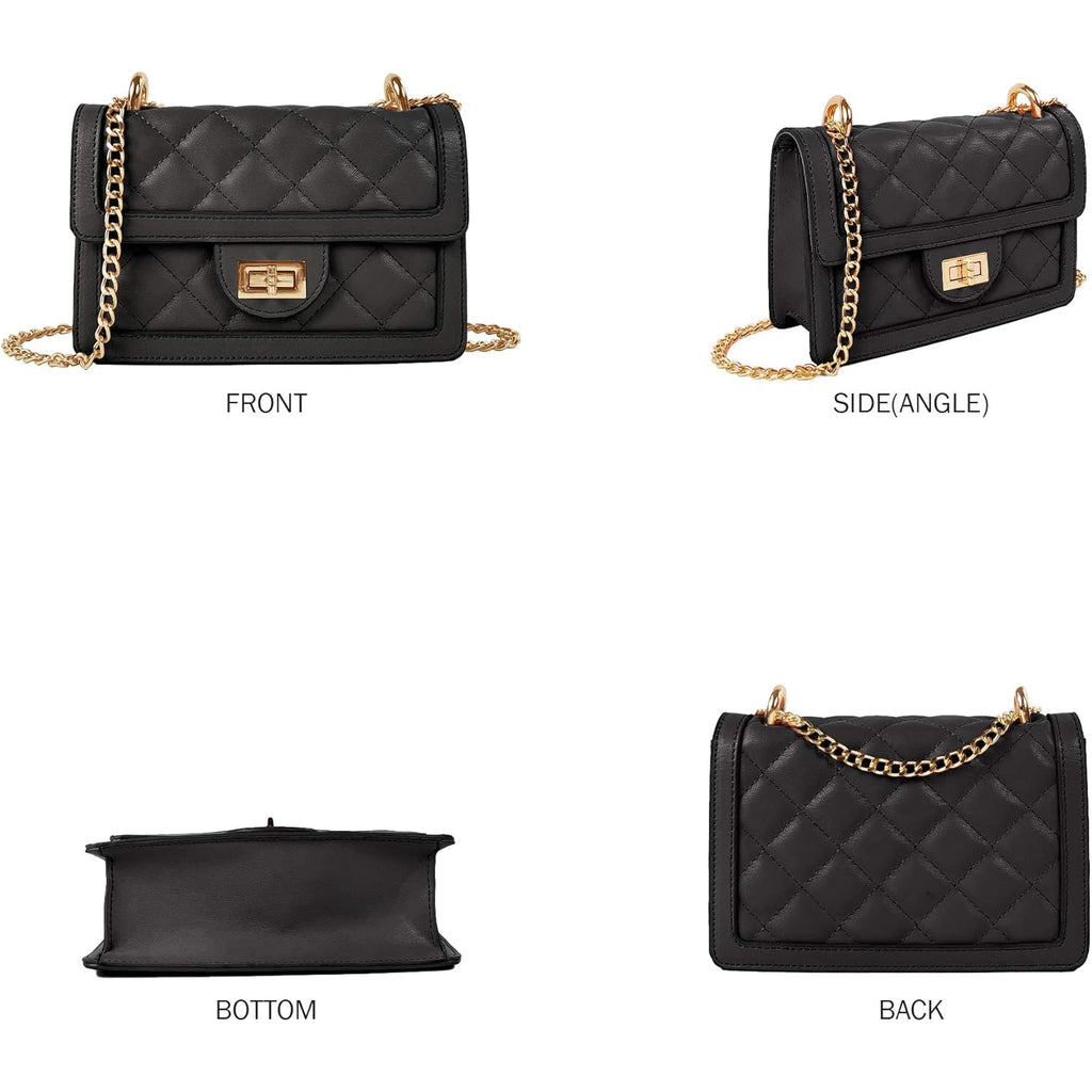SG SUGU Small Quilted Crossbody Bag, Trendy Designer Mini Shoulder Bag, Phone Wallet Purse for Women