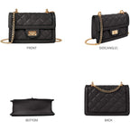SG SUGU Small Quilted Crossbody Bag, Trendy Designer Mini Shoulder Bag, Phone Wallet Purse for Women
