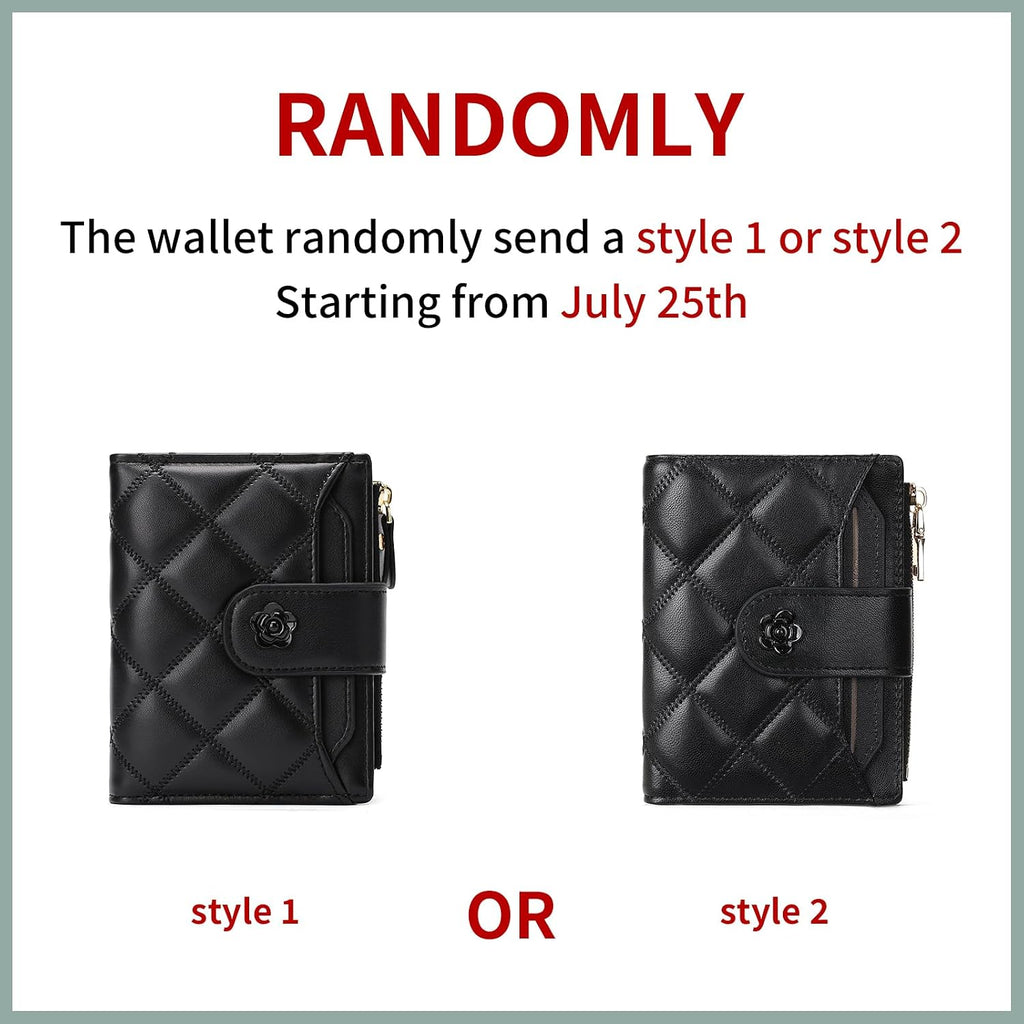 Rniega Small Wallets For Women Leather Bifold Wallet Women Rfid Blocking Purse Credit Card Holder With 15 Card Slots And Id Window Coin Pocket