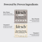 Kitsch Rice Water Protein Solid Shampoo And Conditioner Set For Hair Growth – Strengthening Hair Care Duo W/Rice Protein & Vitamins For Damage Repair – Paraben, Sulfate & Silicone Free, Made In Usa