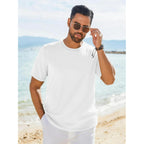 Cotrasen Mens T-Shirts Short Sleeve Cotton Crew Neck Lightweight Moisture Wicking Casual Soft Basic Plain Tee Shirts