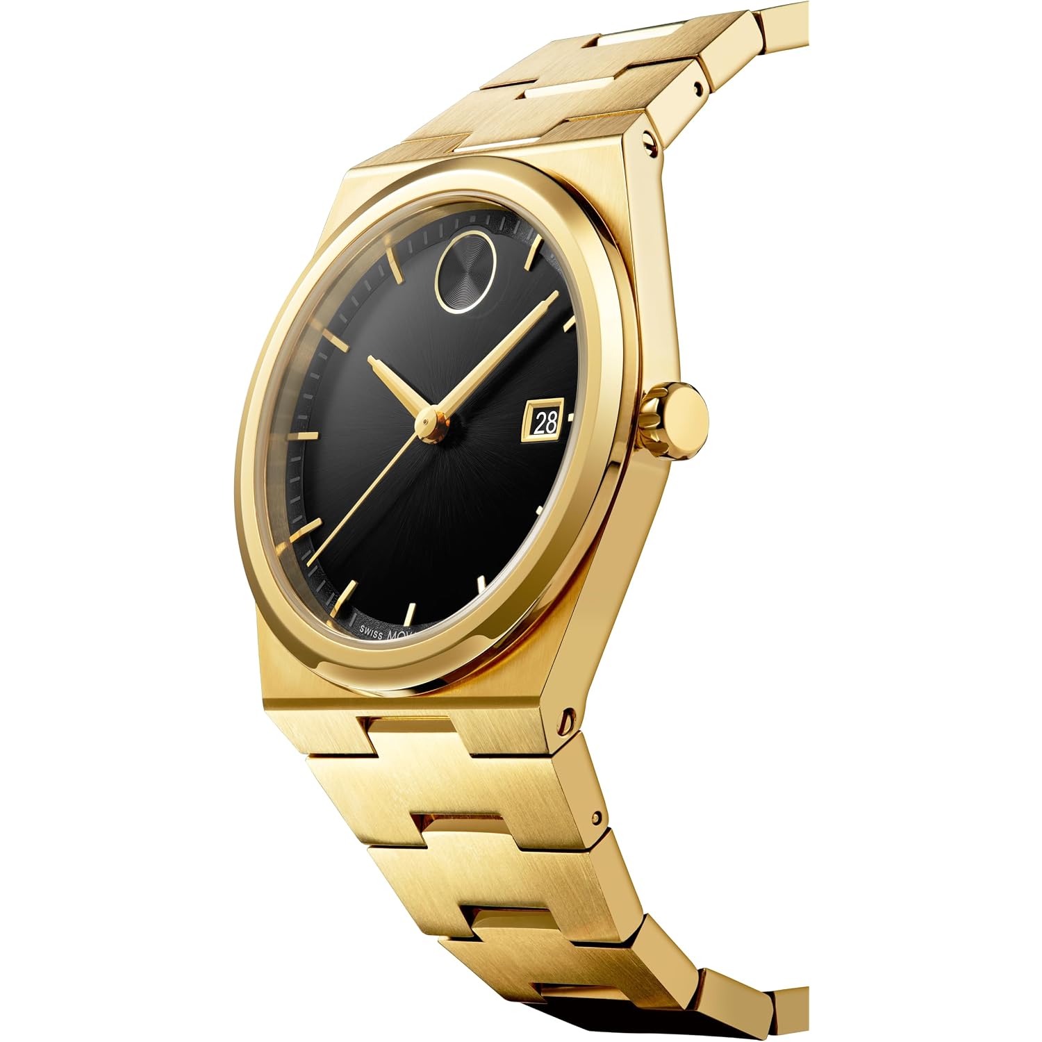 Movado Bold Quest Men'S Sport Watch - Swiss Quartz Movement, Stainless Steel Link Bracelet - 5 Atm Water Resistance - Luxury Fashion Timepiece For Him - 40Mm