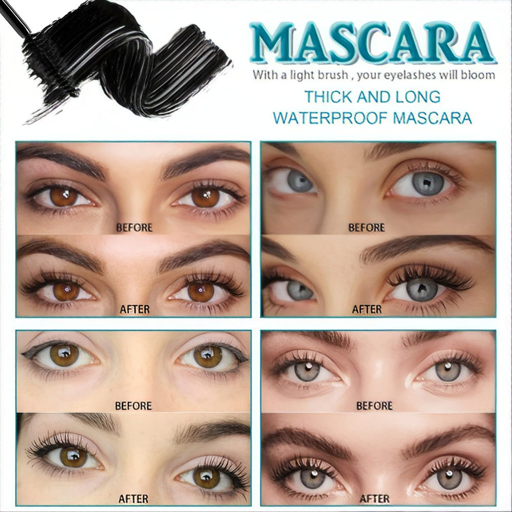 Thrive Mascara Extensions, Tubing Mascara Cosmetics Natural Lengthening Volumizing Eye Makeup, Waterproof & Smudge-Proof, Long-Lasting No Clumping or Flaking (Rich Black)