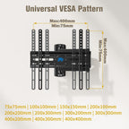 Mounting Dream Tv Wall Mount Swivel And Tilt For Most 26-55 Inch Tv, Tv Mount Perfect Center Design, Full Motion Tv Mount Bracket With Articulation, Up To Vesa 400X400Mm, 60 Lbs, Md2377