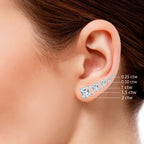 0.5 to 10 Carat 14K White Gold IGI Certified LAB GROWN Princess Cut Diamond Stud Earrings for Women 4 Prong Screw Back (E-F Color, VS2-SI1 Clarity)