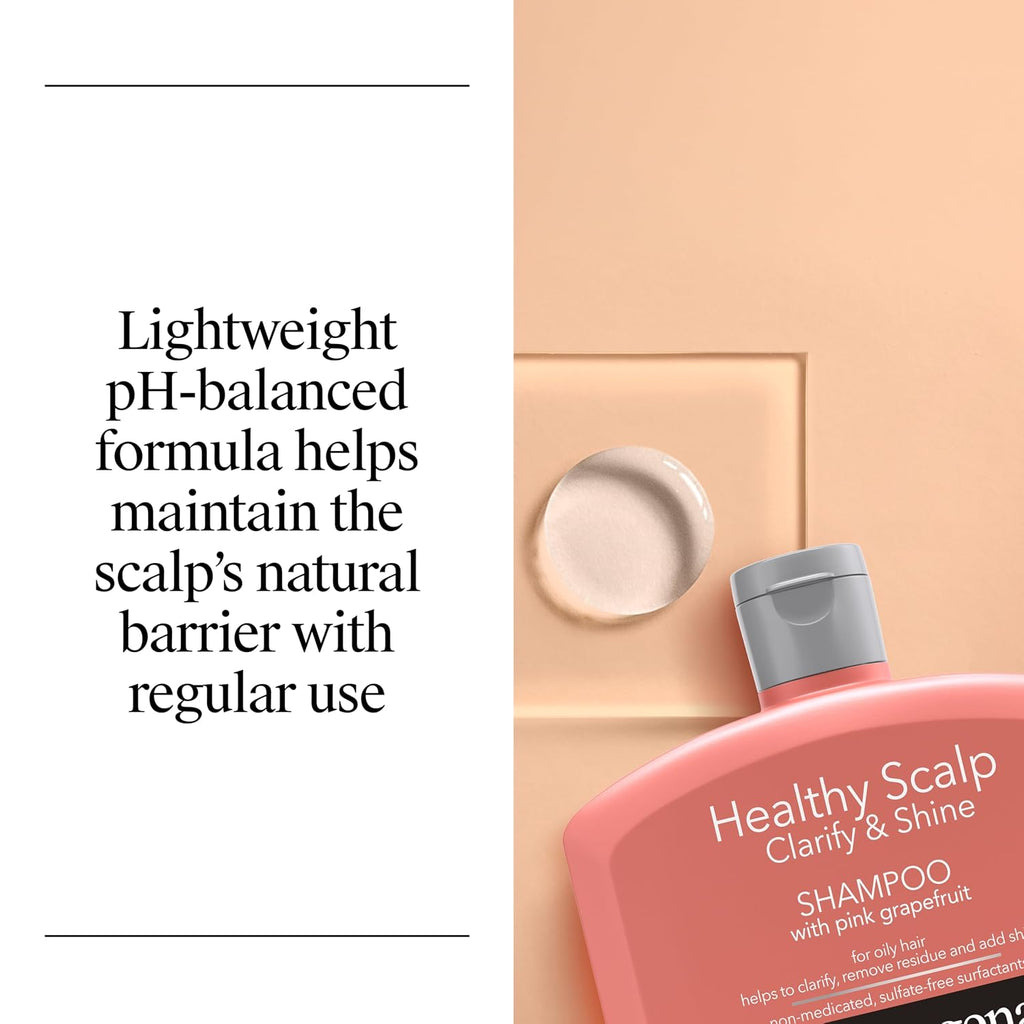 Neutrogena Healthy Scalp Pink Grapefruit Shampoo For Oily Hair & Scalp, 12 Fl Oz