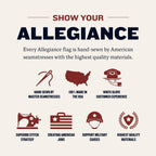 Allegiance Flags Made In Usa American Flags For Outside 3X5 Ft | Premium Us Flag With American-Sourced 200D Nylon, Embroidered Stars, Hand-Sewn Stripes | Heavy Duty All-Weather & Fade Resistant