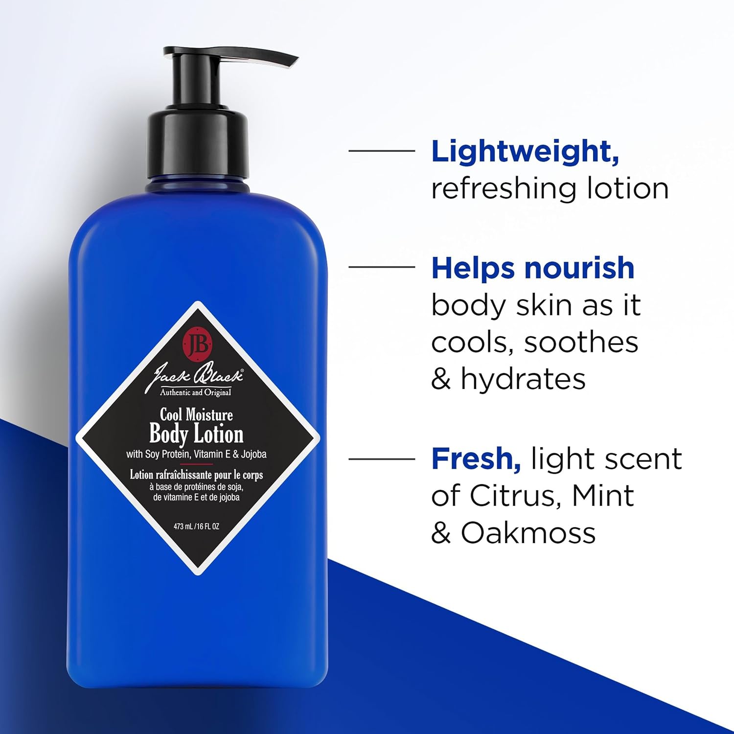 Jack Black Cool Moisture Body Lotion For Men - Mens Lotion For Dry Skin, Body Cream For Men