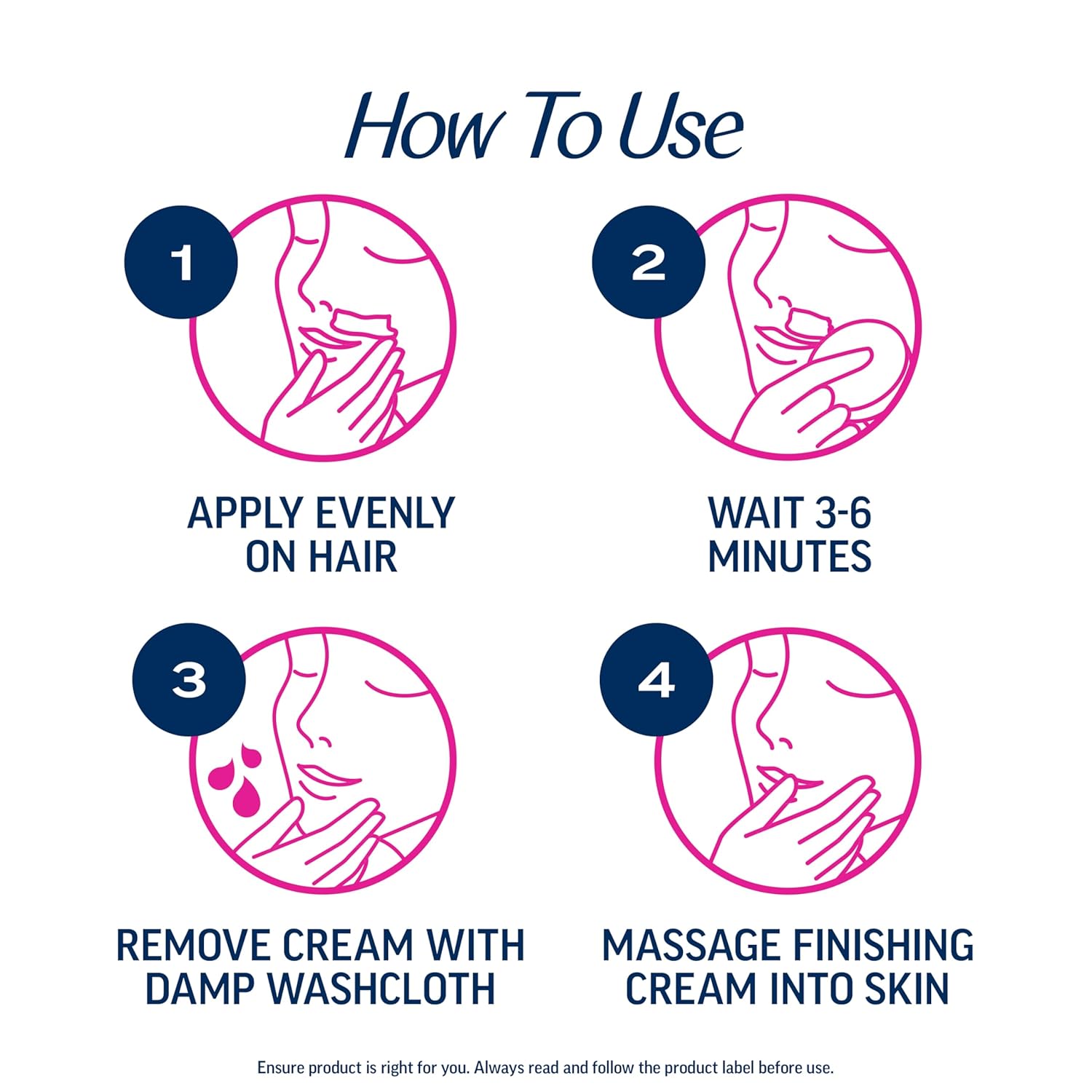 Veet 3 Minute Facial Hair Removal Cream for Women, Depilatory Cream with Organic Aloe Vera, 2 Piece Women's Facial Hair Remover Kit, 1.7 Fl Oz Hair Removal Cream + 1.7 Fl Oz Finishing Cream