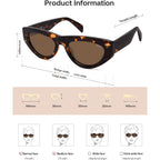 SOJOS Trendy Polarized Sunglasses Womens Retro Vintage 90s Cute Cat Eye Sun Glasses SJ2614