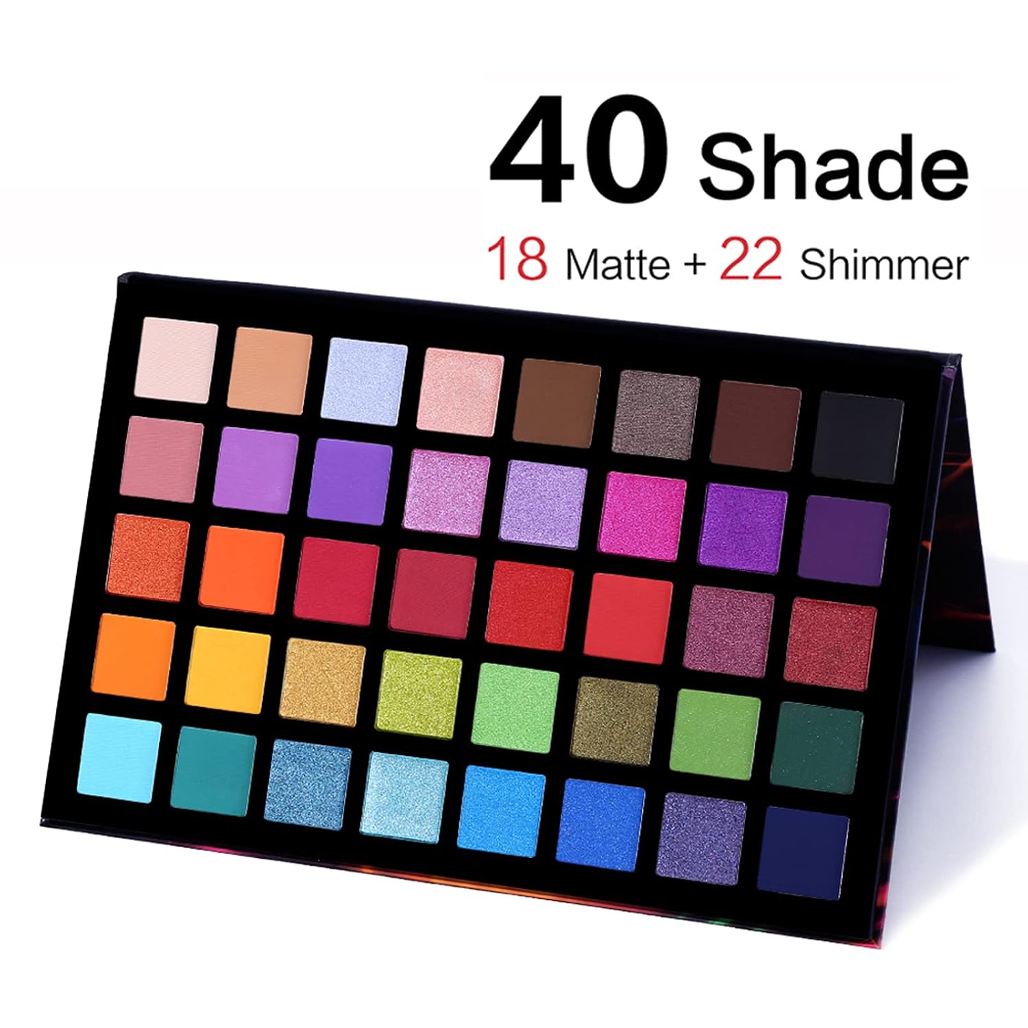 Ucanbe Spotlight Eyeshadow Palette Professional 40 Color Eye Shadow Matte Shimmer Makeup Pallet Highly Pigmented Colorful Powder Long Lasting Waterproof Eye Shadow