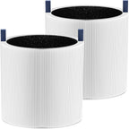 Mini Max Replacement Filter For Blueair Blue Pure Mini Max Air Purifiers | 2-In-1 Activated Carbon Blue Pure Fmini Filter Fits For Blue Pure Mini Max Air Purifier, White, 2 Pack