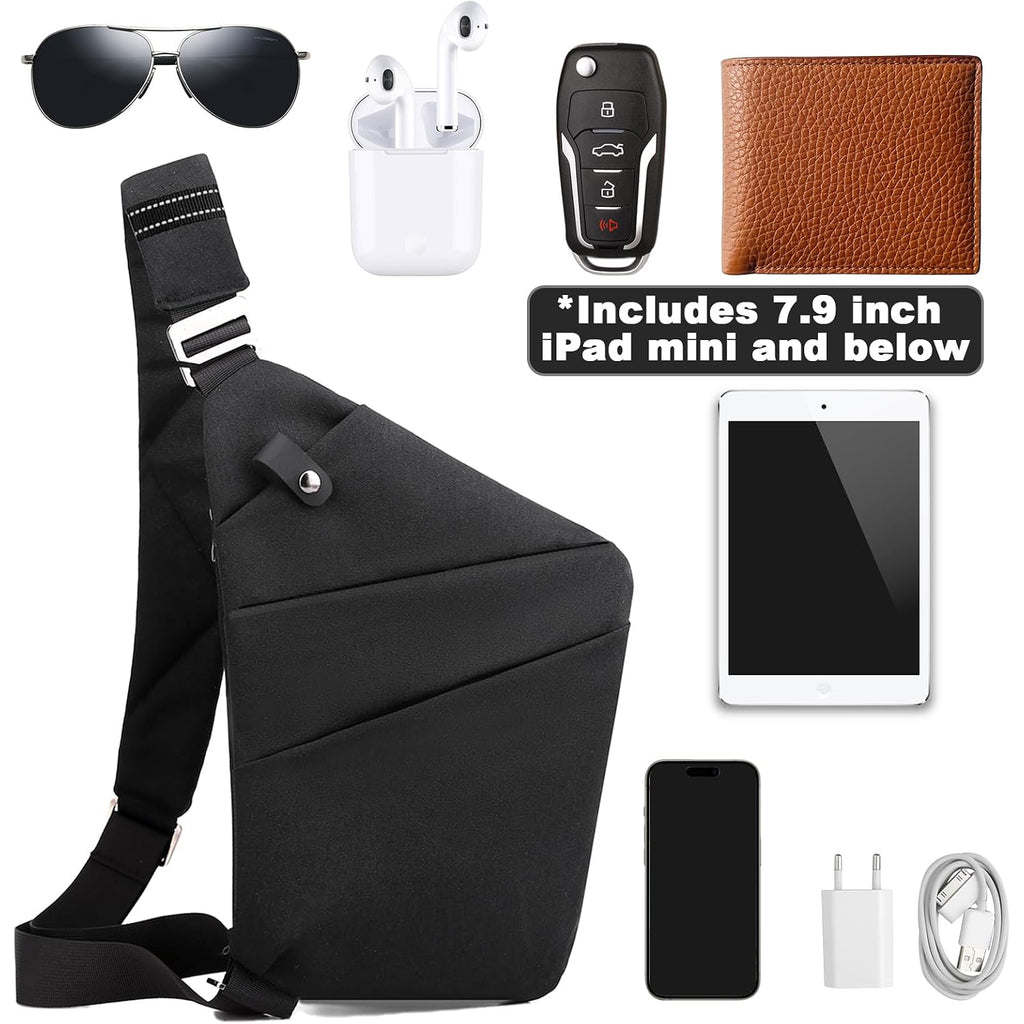 Anti Theft Travel Bag, One Shoulder Large Capacity Cross-Body Bag Chest Fashion Lightweight Sling Bags For Travel Sports