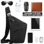 Anti Theft Travel Bag, One Shoulder Large Capacity Cross-Body Bag Chest Fashion Lightweight Sling Bags For Travel Sports