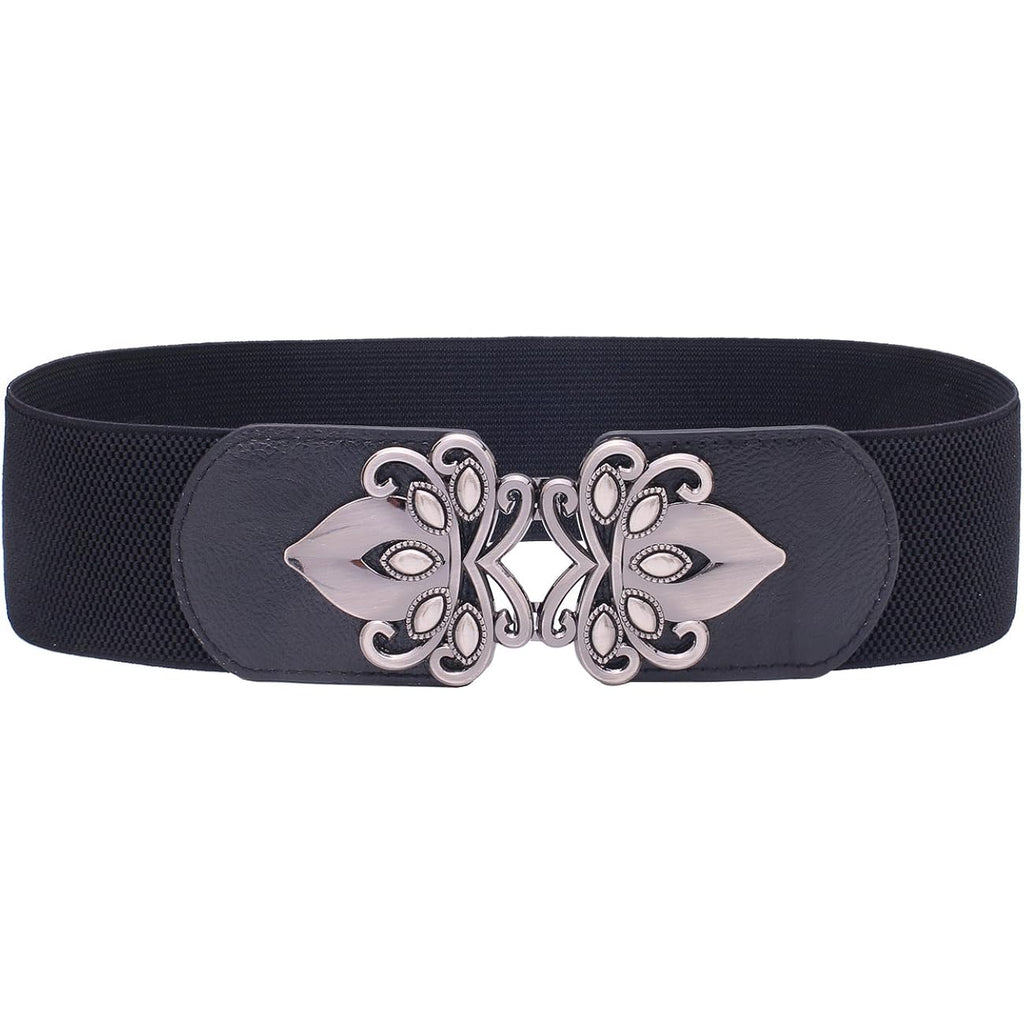 Womens Vintage Wide Elastic Stretch Waist Belt Retro Cinch Belt