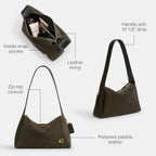 COACH Women's Suede Lola Shoulder Bag